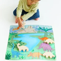 Complete Wooden Dinosaur Set