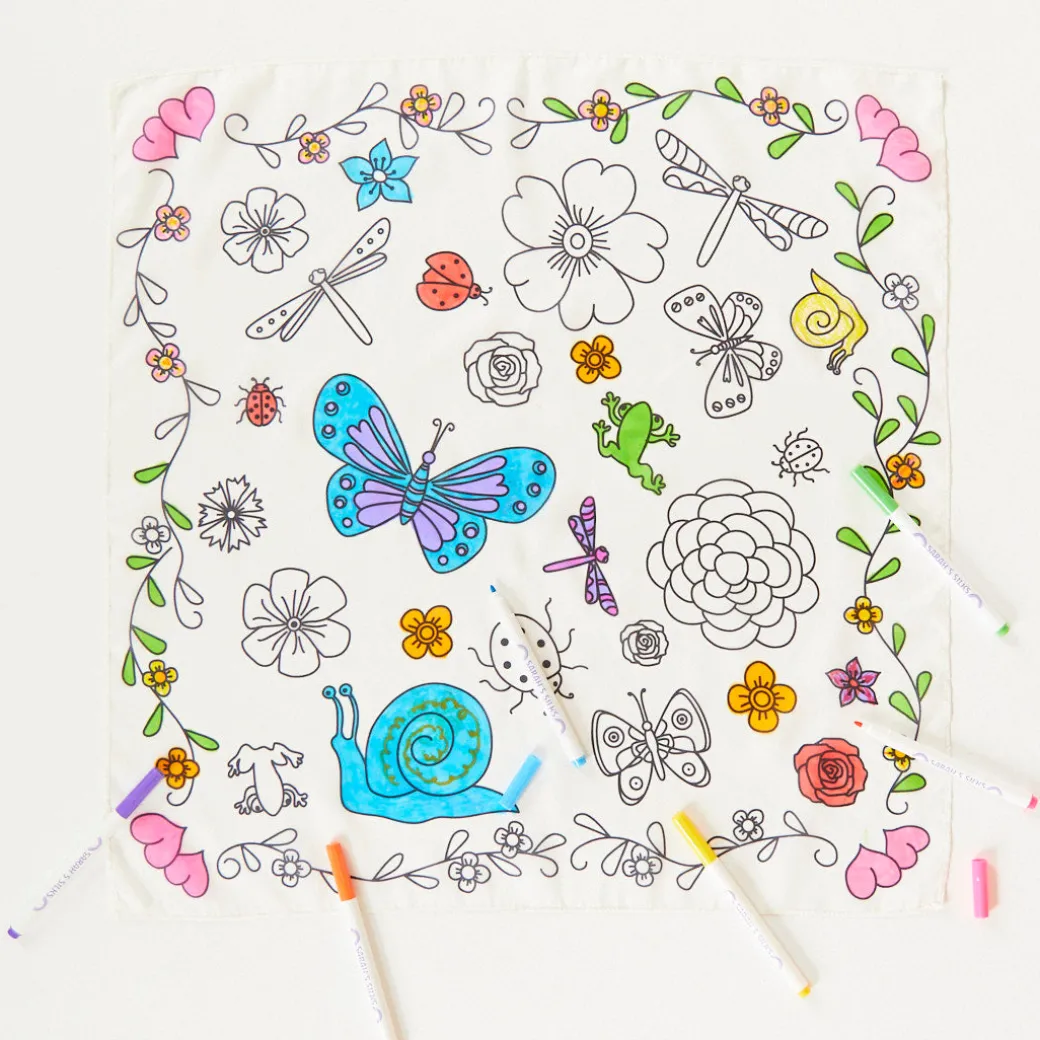 Heart Coloring Playsilk & Markers Set