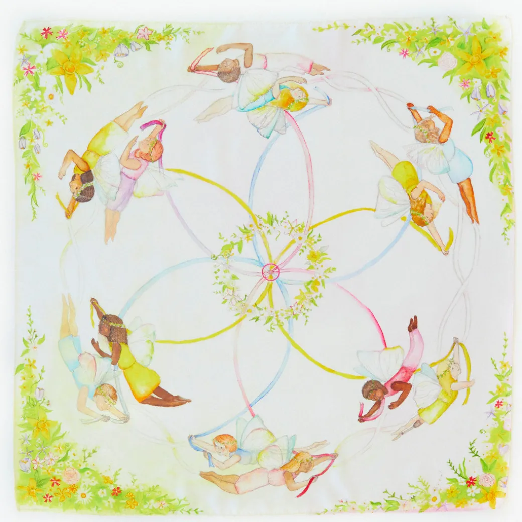 Large May Day Playsilk Set Of 8 With May Day Ring