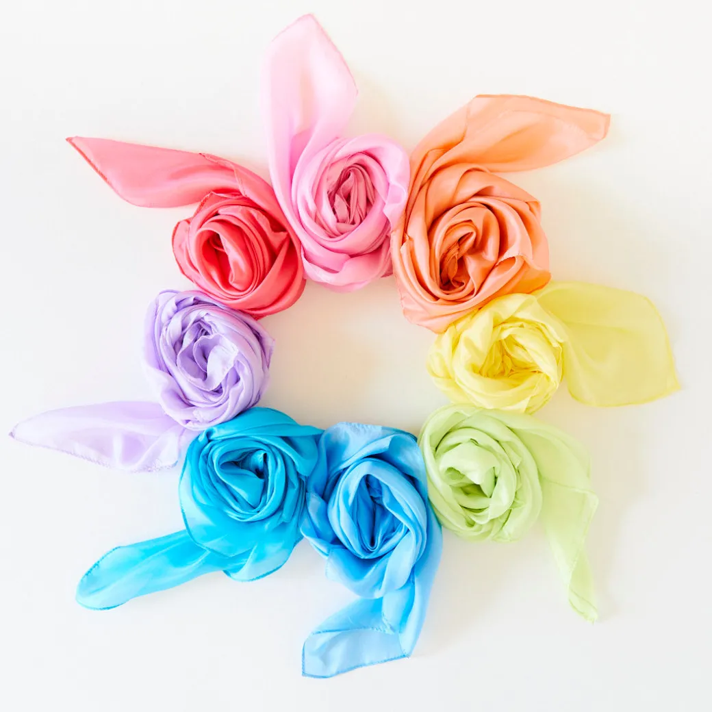 Large May Day Playsilk Set Of 8 With May Day Ring