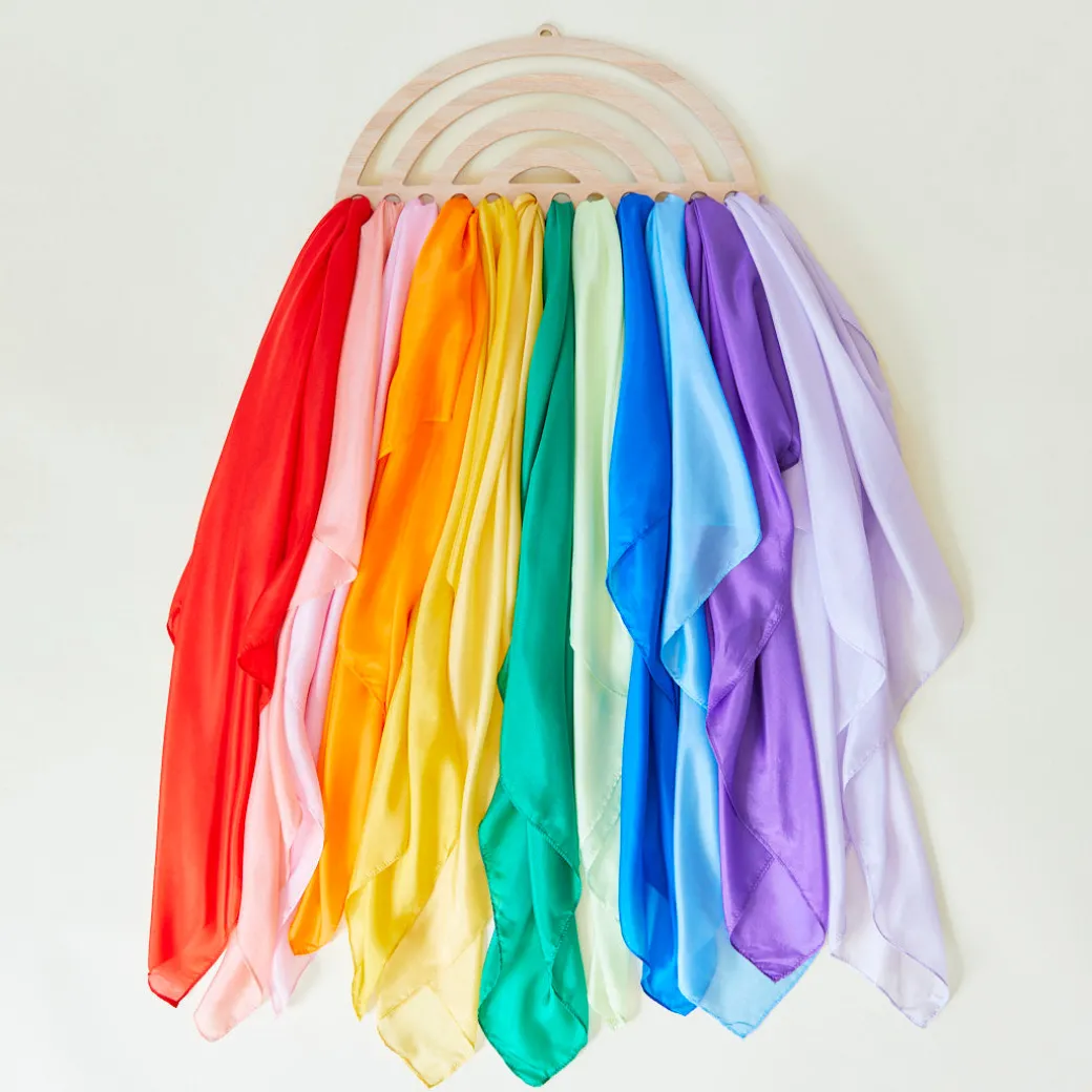 Large Rainbow Playsilk Display