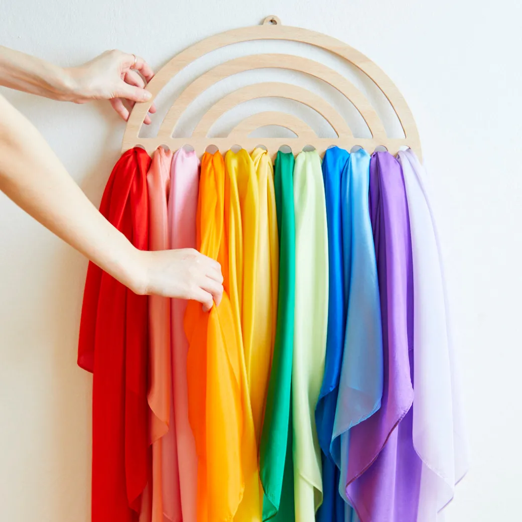 Large Rainbow Playsilk Display