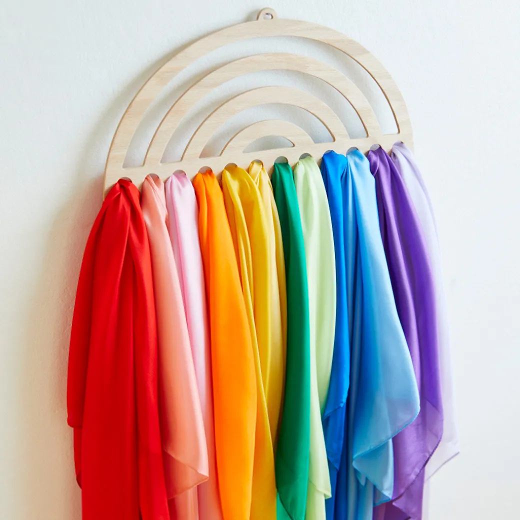 Large Rainbow Playsilk Display
