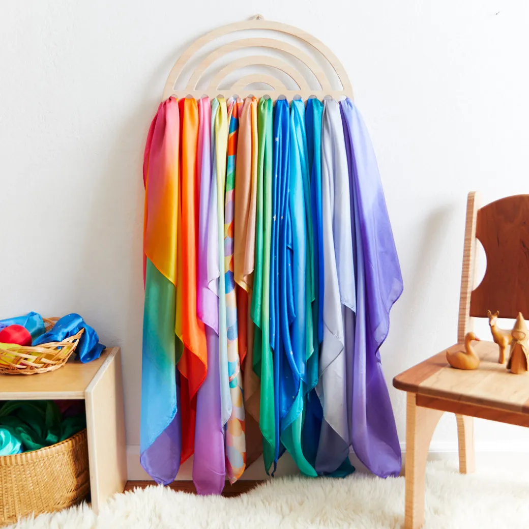Large Rainbow Playsilk Display