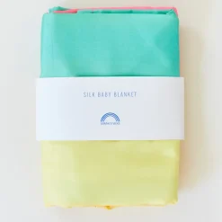 Rainbow Silk Baby Blanket