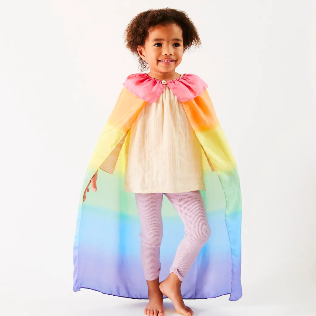Rainbow Silk Cape