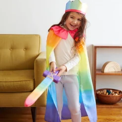 Rainbow Silk Cape