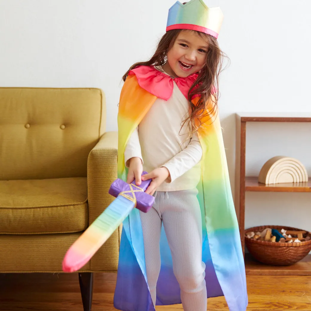 Rainbow Silk Cape