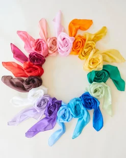 Set Of 17 Solid Color Playsilks