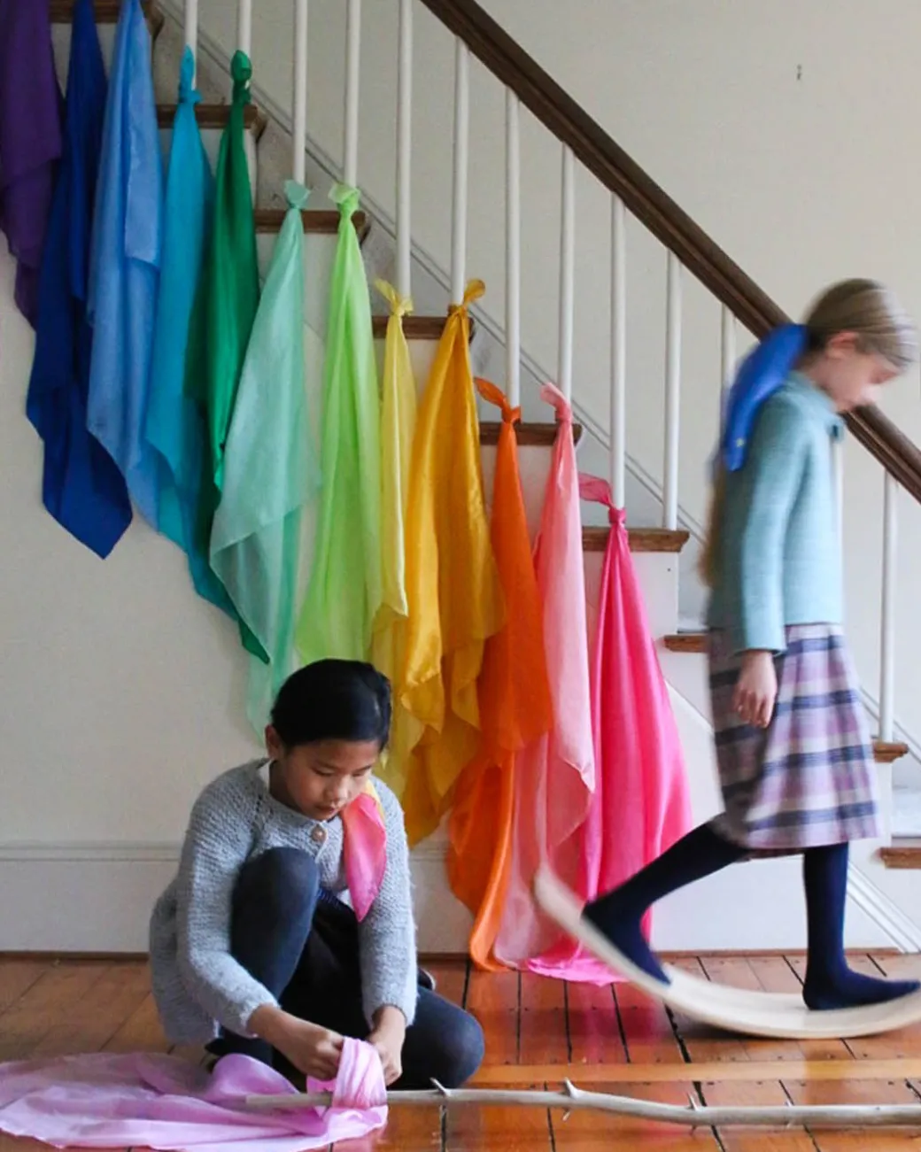 Set Of 17 Solid Color Playsilks