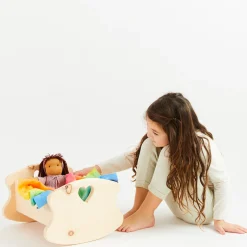 Wooden Doll Cradle